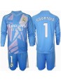 Real Madrid Thibaut Courtois #1 Målvakt Replika Hemmakläder Barn 2024-25 Långärmad (+ byxor)